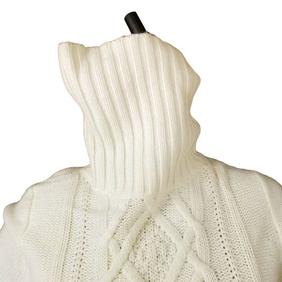 Cream J. Crew cable knit sweater size small - Picture 9 of 13